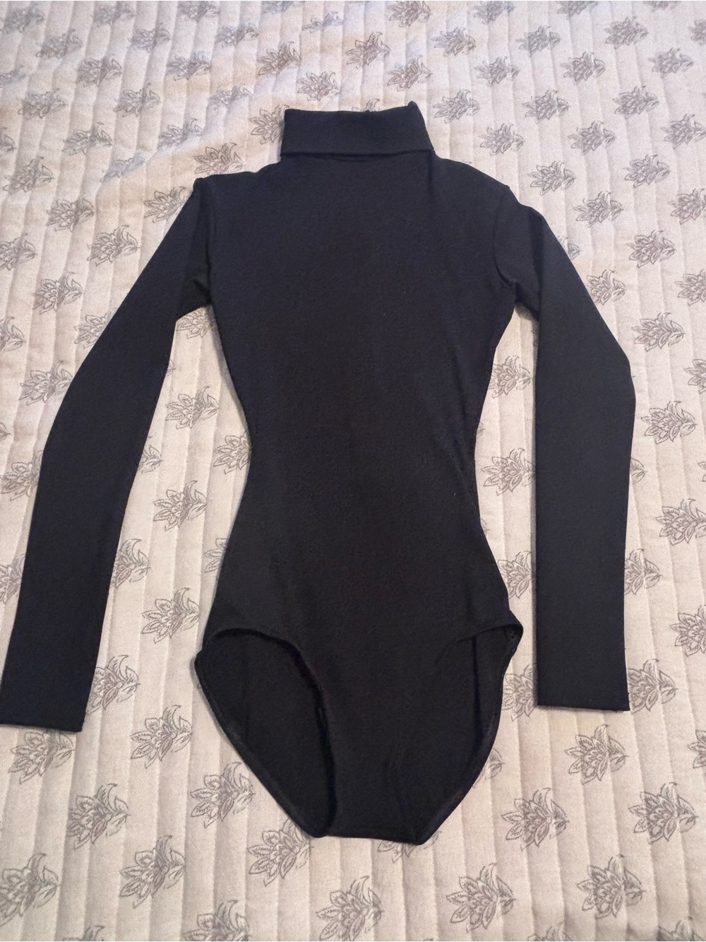 Capezio Black Long Sleeve Mockneck Bodysuit